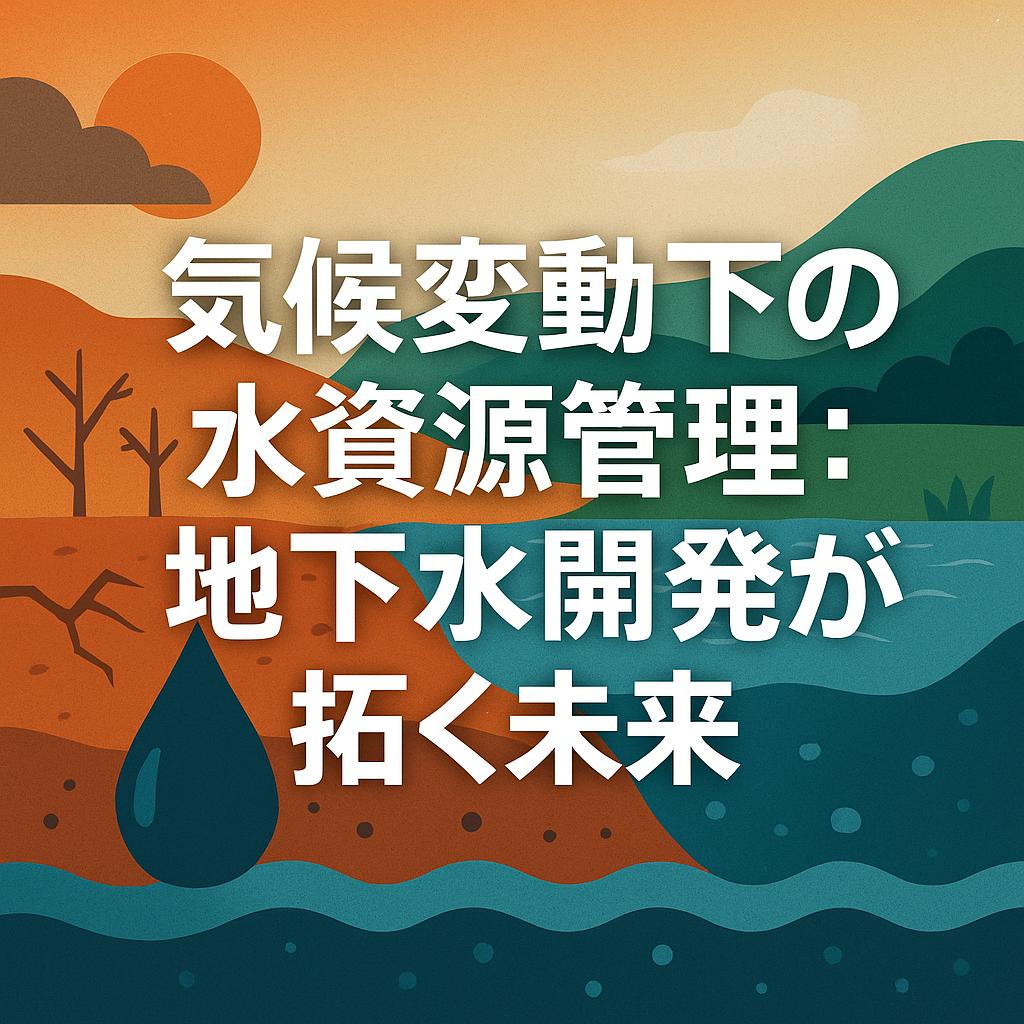 気候変動下の水資源管理：地下水開発が拓く未来