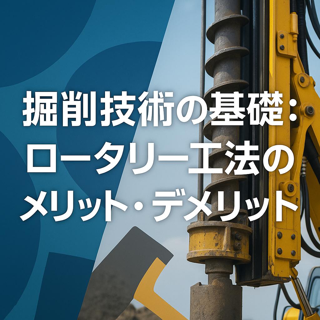 掘削技術の基礎：ロータリー工法のメリット・デメリット