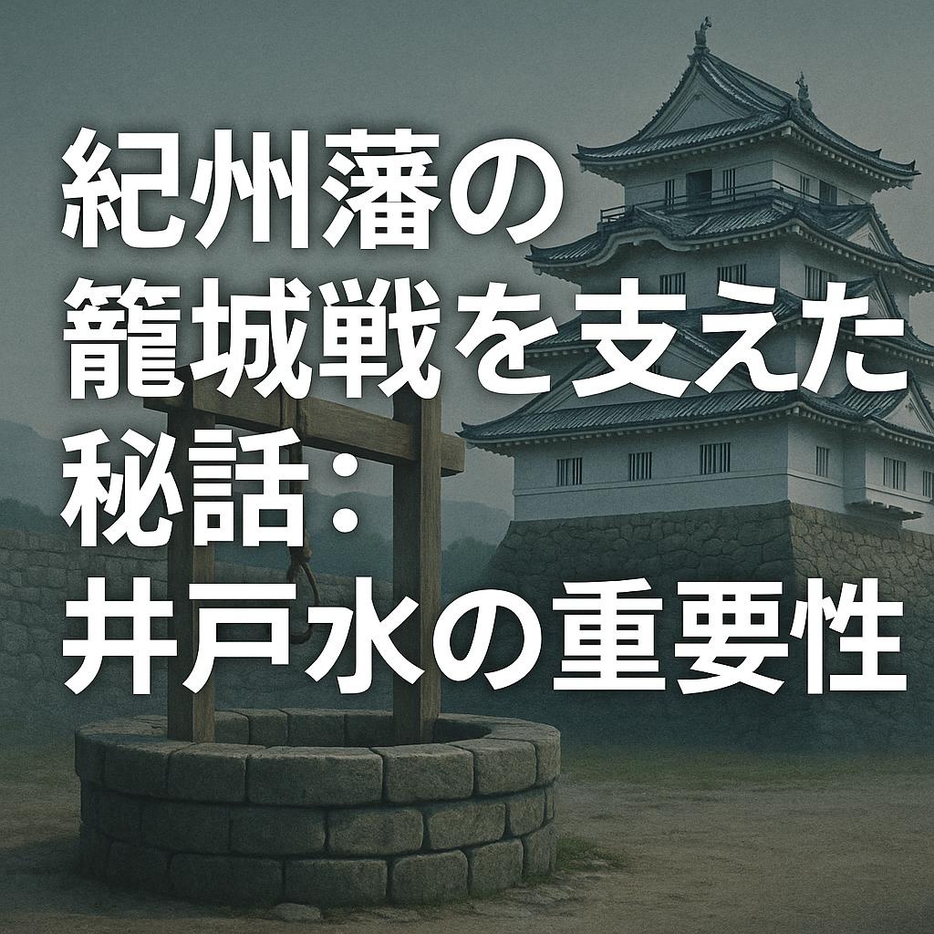 紀州藩の籠城戦を支えた秘話：井戸水の重要性