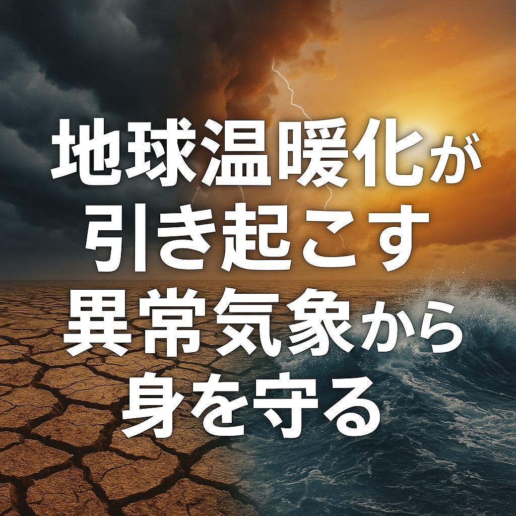 地球温暖化が引き起こす異常気象から身を守る
