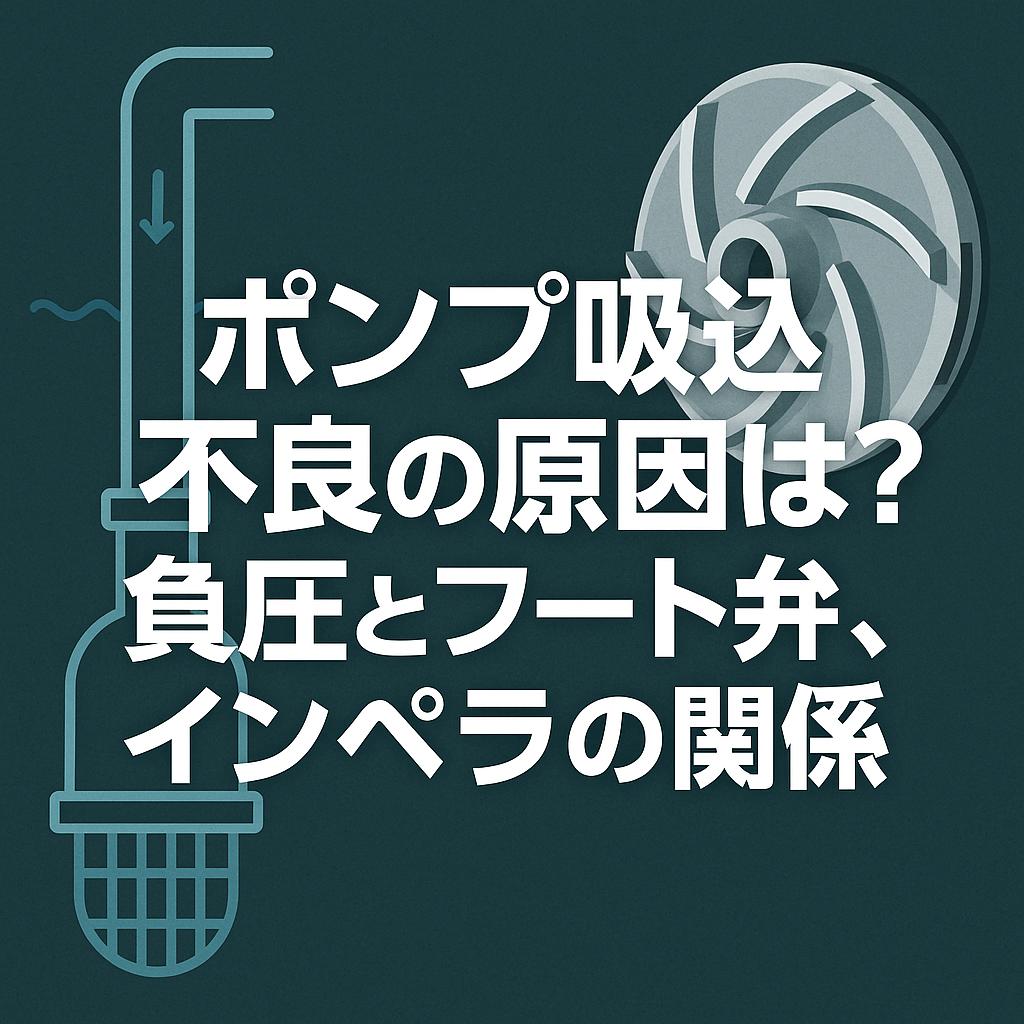 ポンプ吸込不良の原因は？負圧とフート弁、インペラの関係