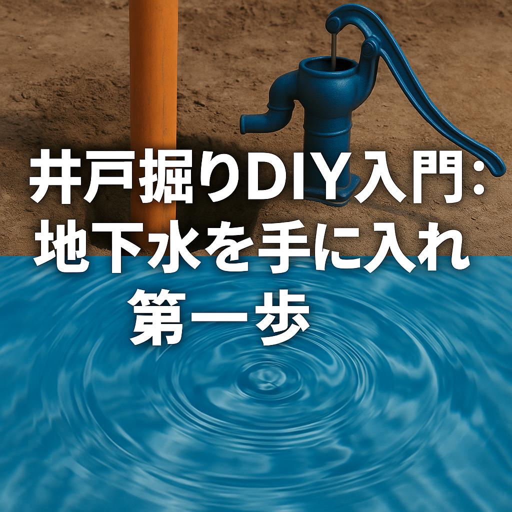 井戸掘りDIY入門：地下水を手に入れる第一歩