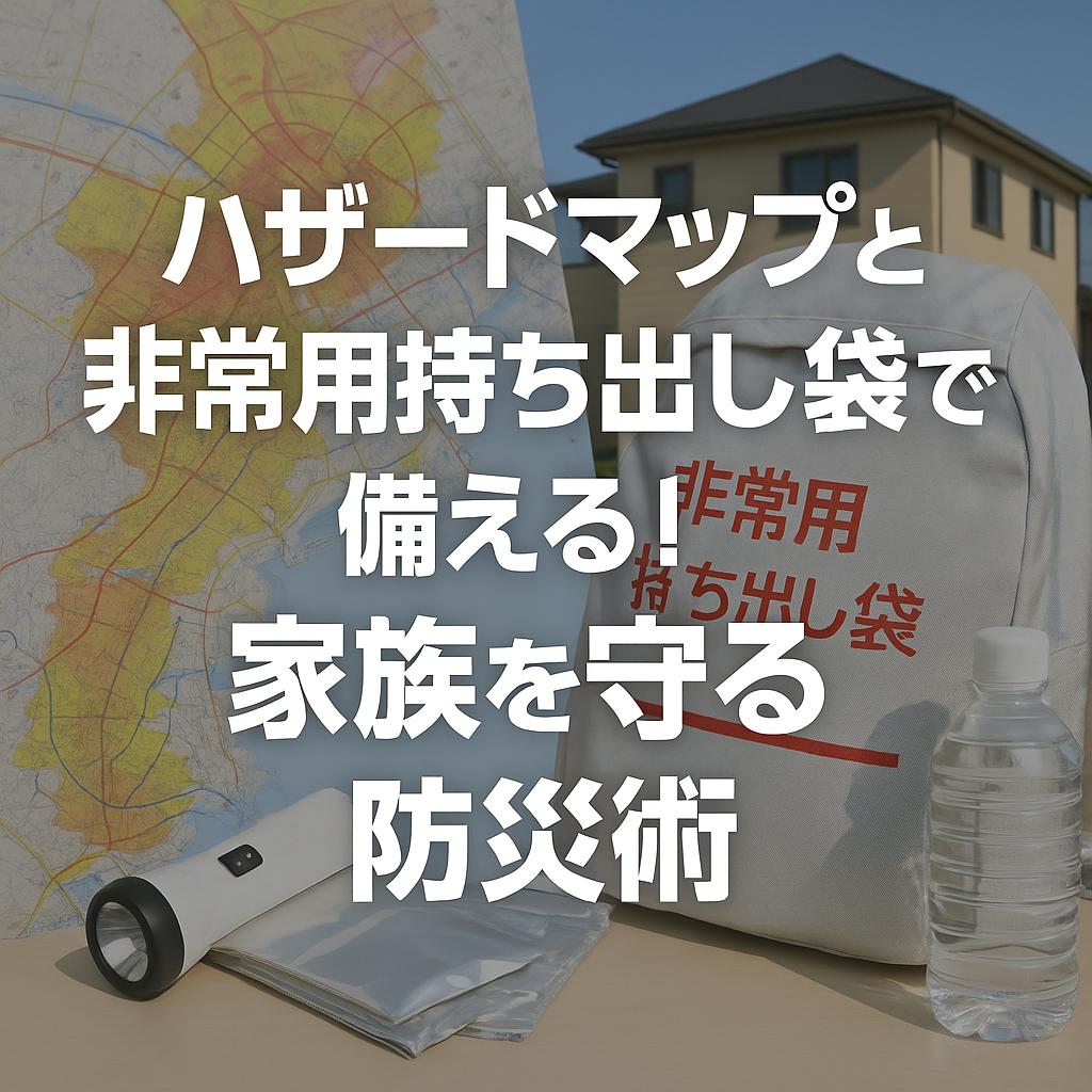 ハザードマップと非常用持ち出し袋で備える！家族を守る防災術