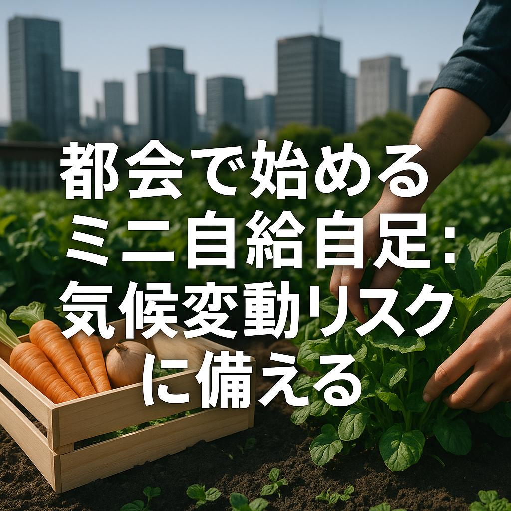 都会で始めるミニ自給自足：気候変動リスクに備える