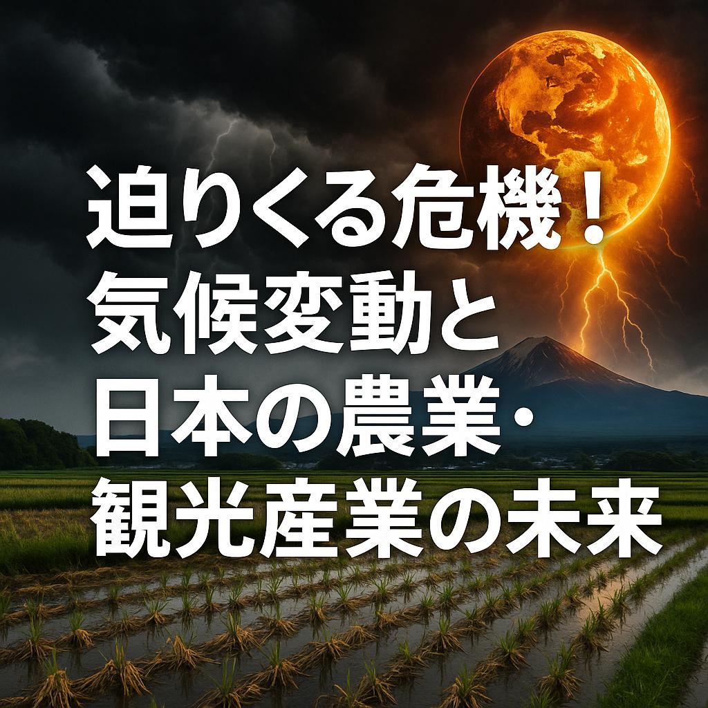 迫りくる危機！気候変動と日本の農業・観光産業の未来