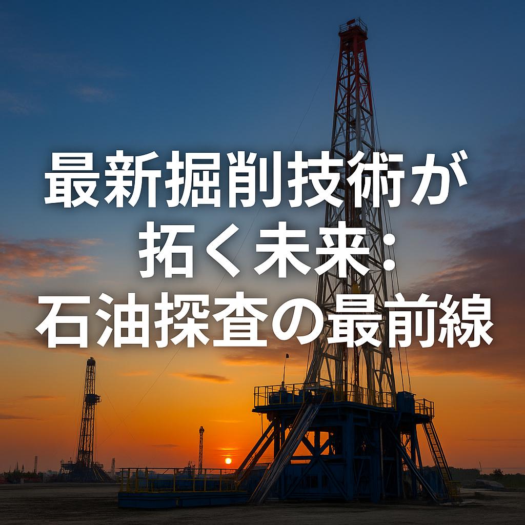 最新掘削技術が拓く未来：石油探査の最前線