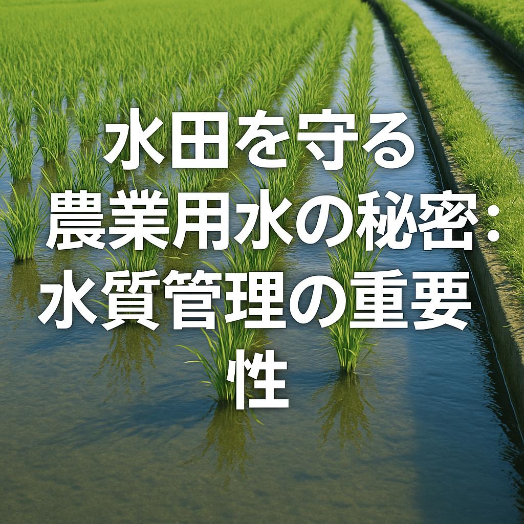 水田を守る農業用水の秘密：水質管理の重要性