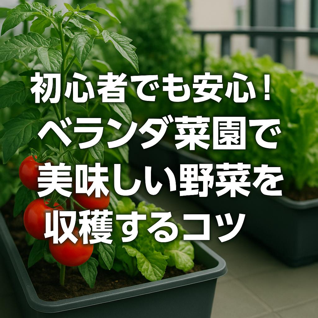 初心者でも安心！ベランダ菜園で美味しい野菜を収穫するコツ