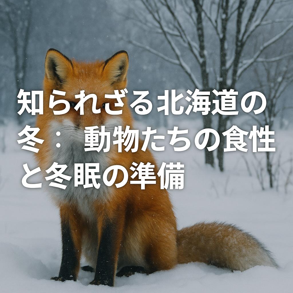 知られざる北海道の冬：動物たちの食性と冬眠の準備