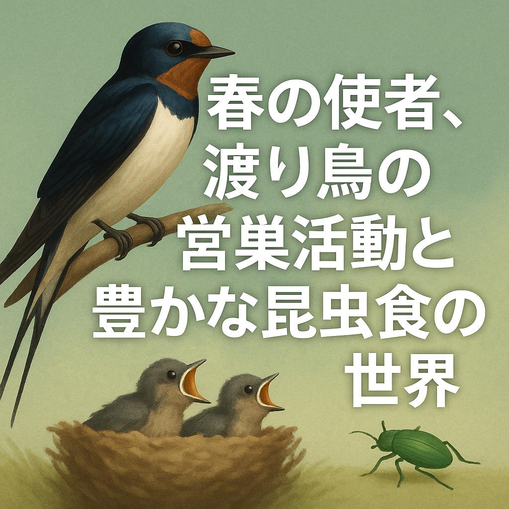 春の使者、渡り鳥の営巣活動と豊かな昆虫食の世界