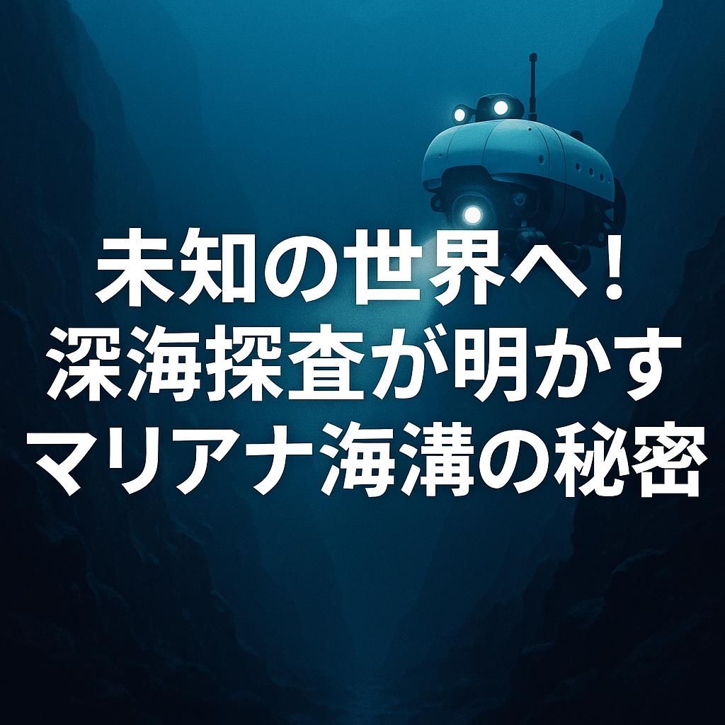 未知の世界へ！深海探査が明かすマリアナ海溝の秘密