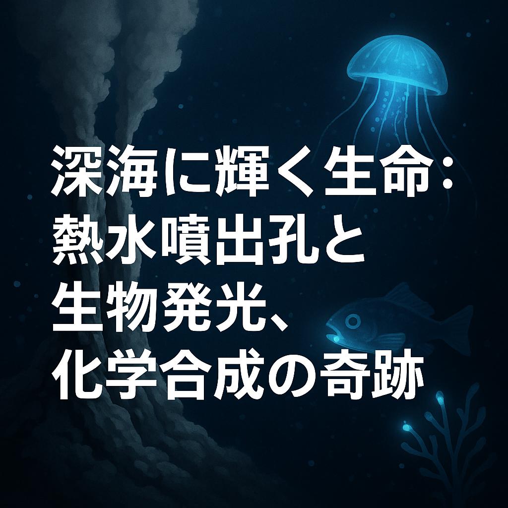 深海に輝く生命：熱水噴出孔と生物発光、化学合成の奇跡