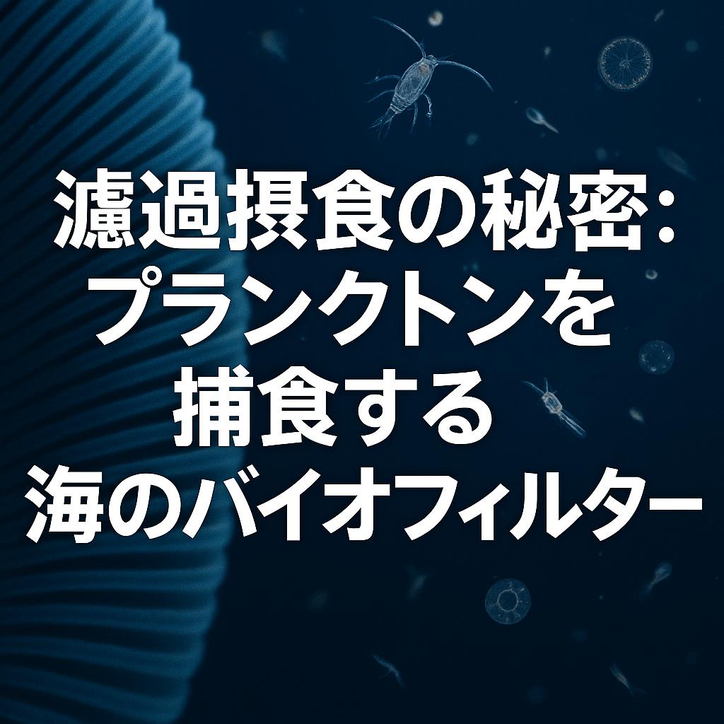 濾過摂食の秘密：プランクトンを捕食する海のバイオフィルター