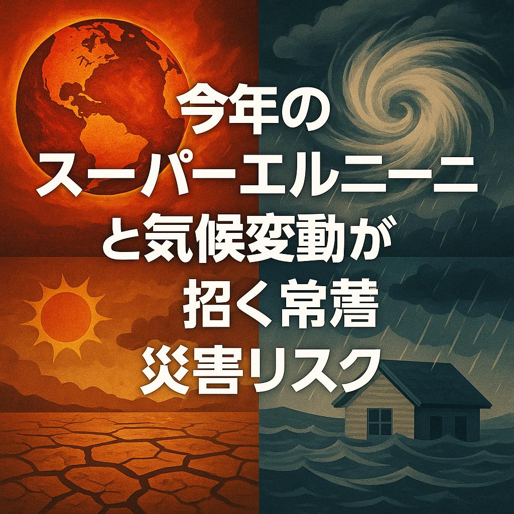 今年のスーパーエルニーニョと気候変動が招く自然災害リスク