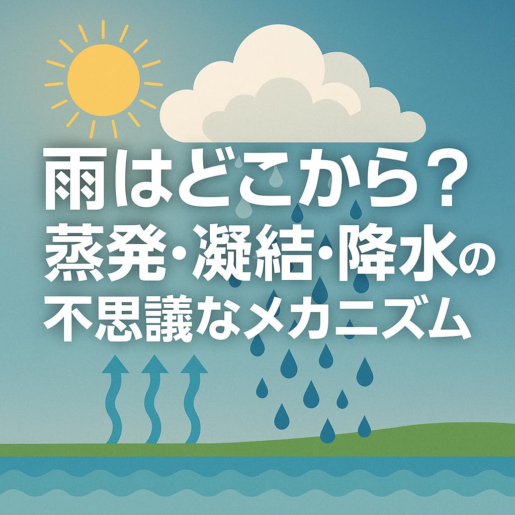 雨はどこから？蒸発・凝結・降水の不思議なメカニズム