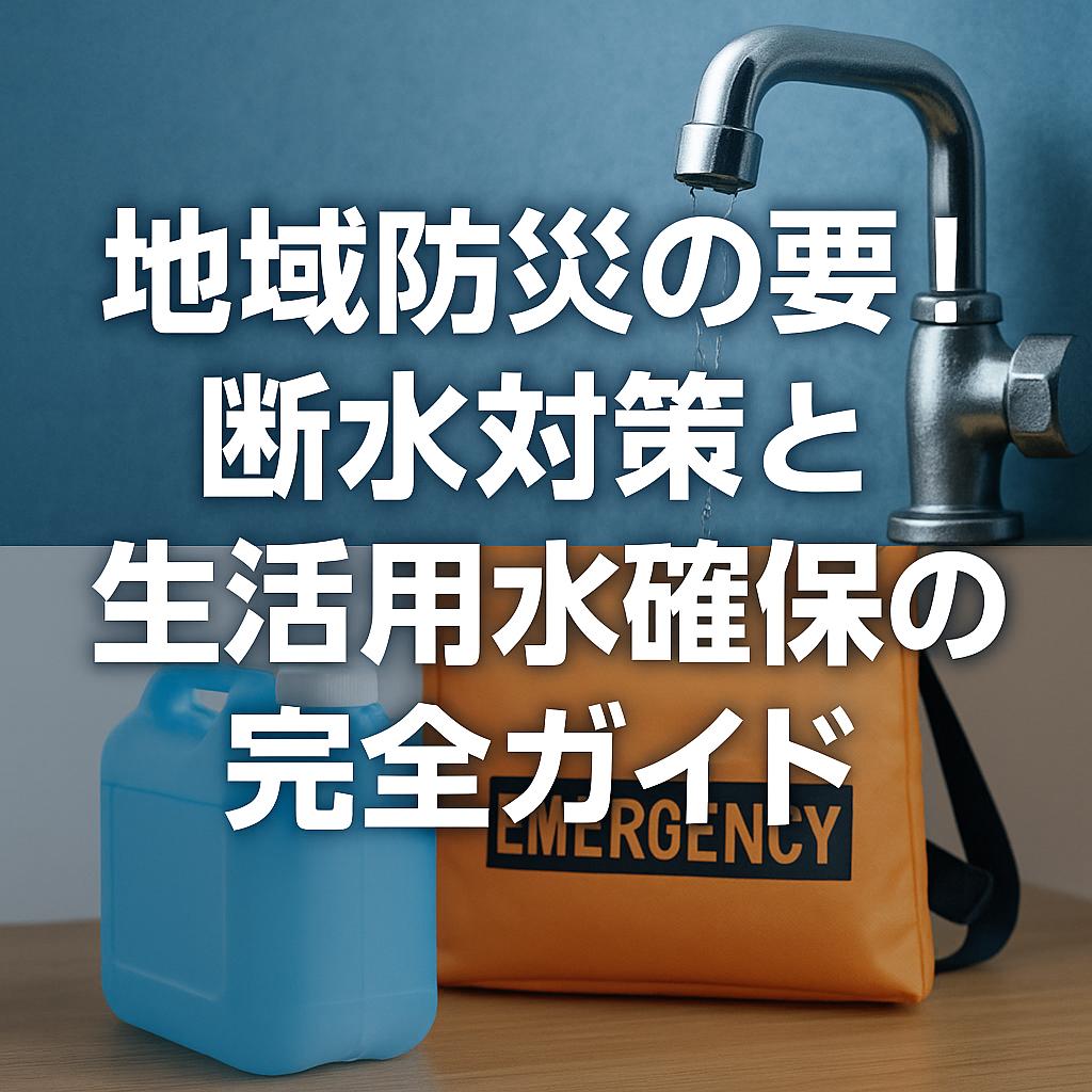 地域防災の要！断水対策と生活用水確保の完全ガイド