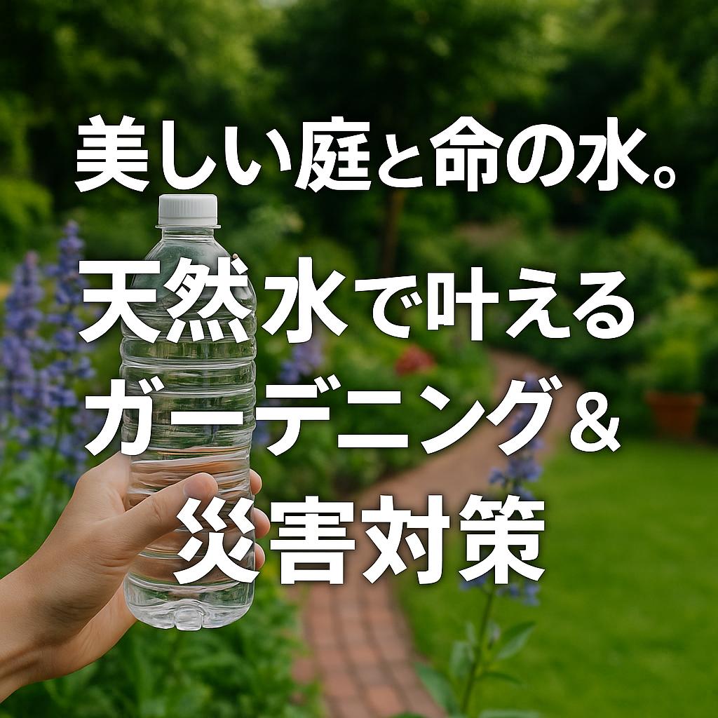美しい庭と命の水。天然水で叶えるガーデニング＆災害対策
