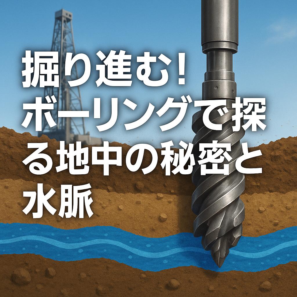 掘り進む！ボーリングで探る地中の秘密と水脈