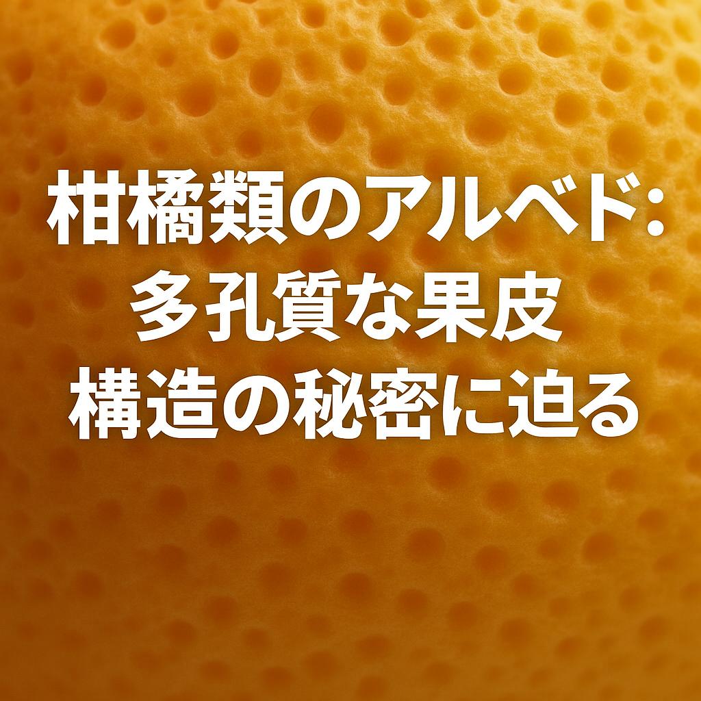 柑橘類のアルベド：多孔質な果皮構造の秘密に迫る