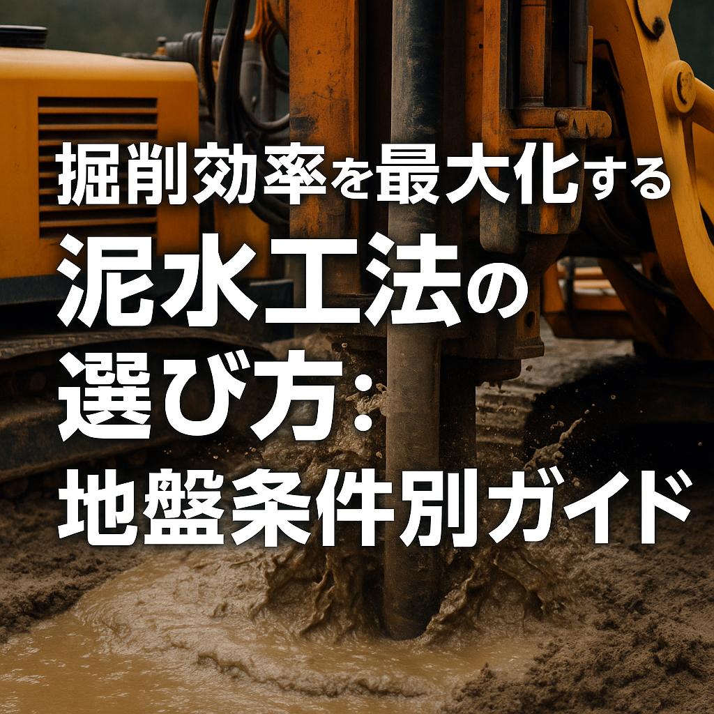掘削効率を最大化する泥水工法の選び方：地盤条件別ガイド