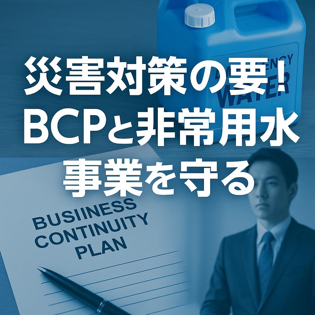 災害対策の要！BCPと非常用水で事業を守る