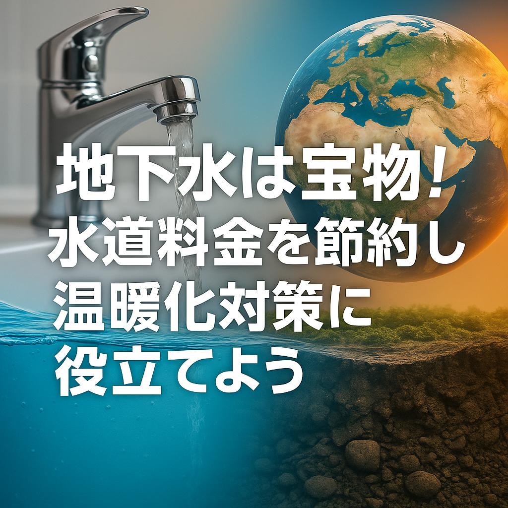 地下水は宝物！水道料金を節約し温暖化対策に役立てよう