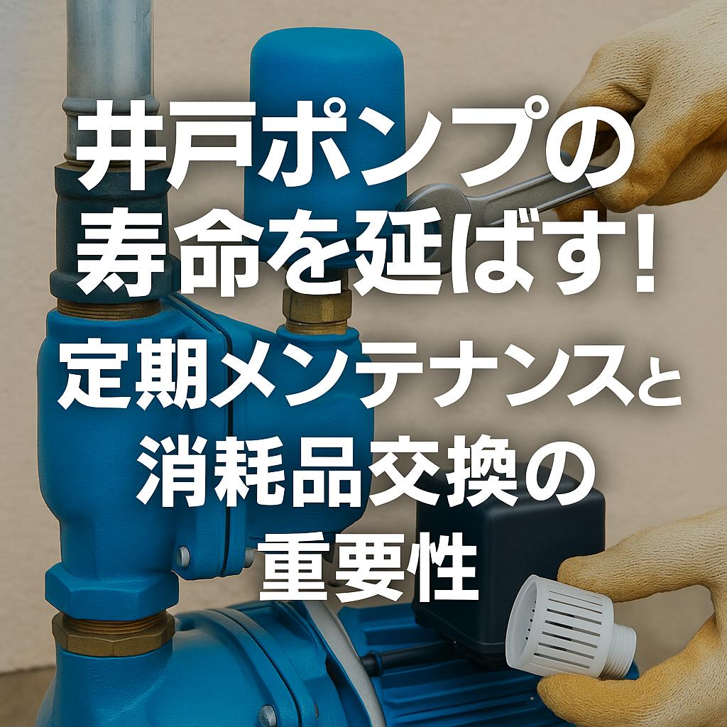 井戸ポンプの寿命を延ばす！定期メンテナンスと消耗品交換の重要性
