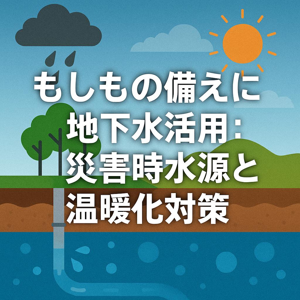 もしもの備えに地下水活用：災害時水源と温暖化対策