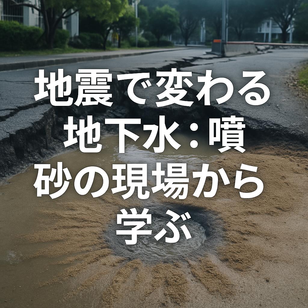 地震で変わる地下水：噴砂の現場から学ぶ