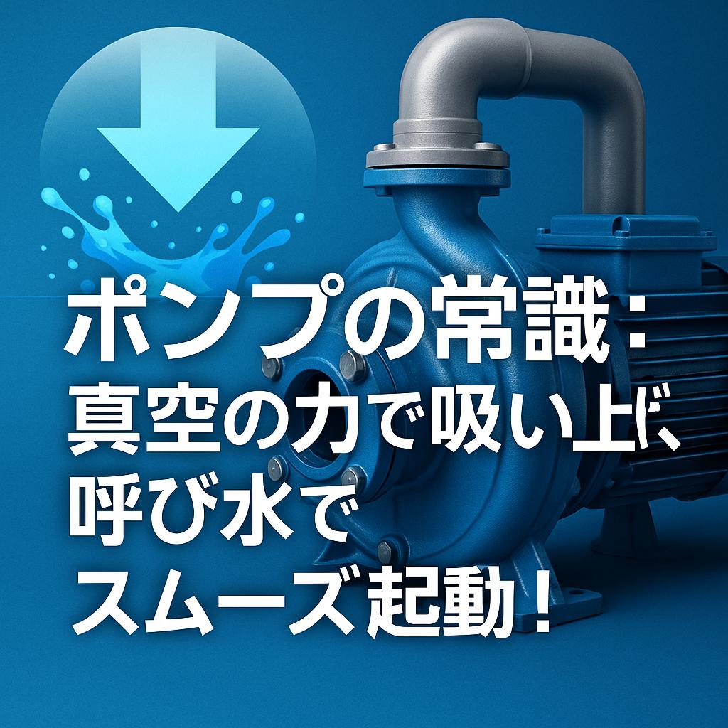 ポンプの常識：真空の力で吸い上げ、呼び水でスムーズ起動！