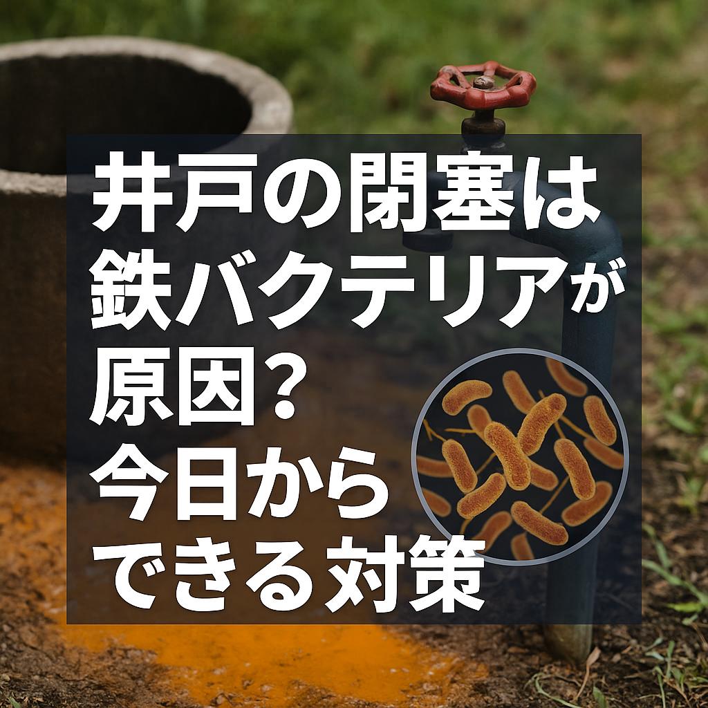 井戸の閉塞は鉄バクテリアが原因？今日からできる対策